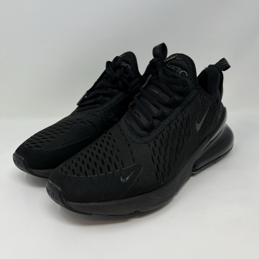 Nike Air Max 270 Triple Black Womens Size 7 Running Shoes AH6789-006